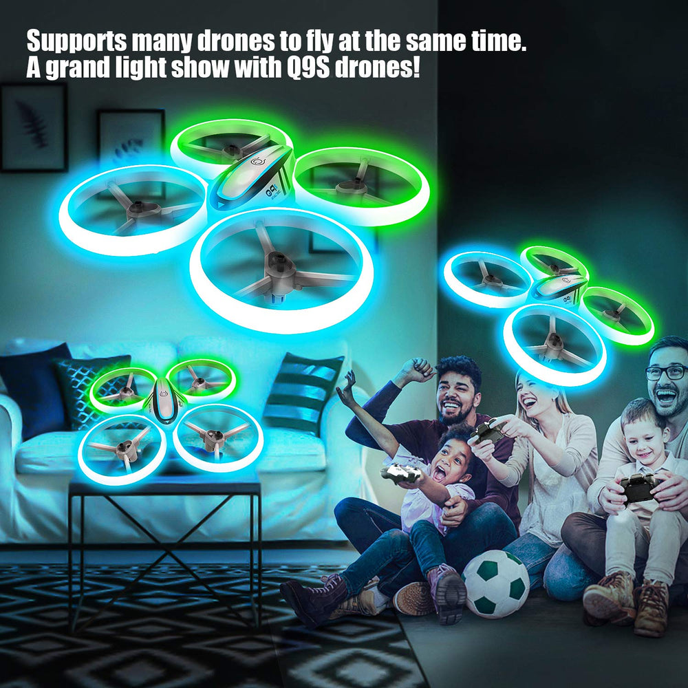HASAKEE Q9s drone dual batteries extend playtime with quick swaps.