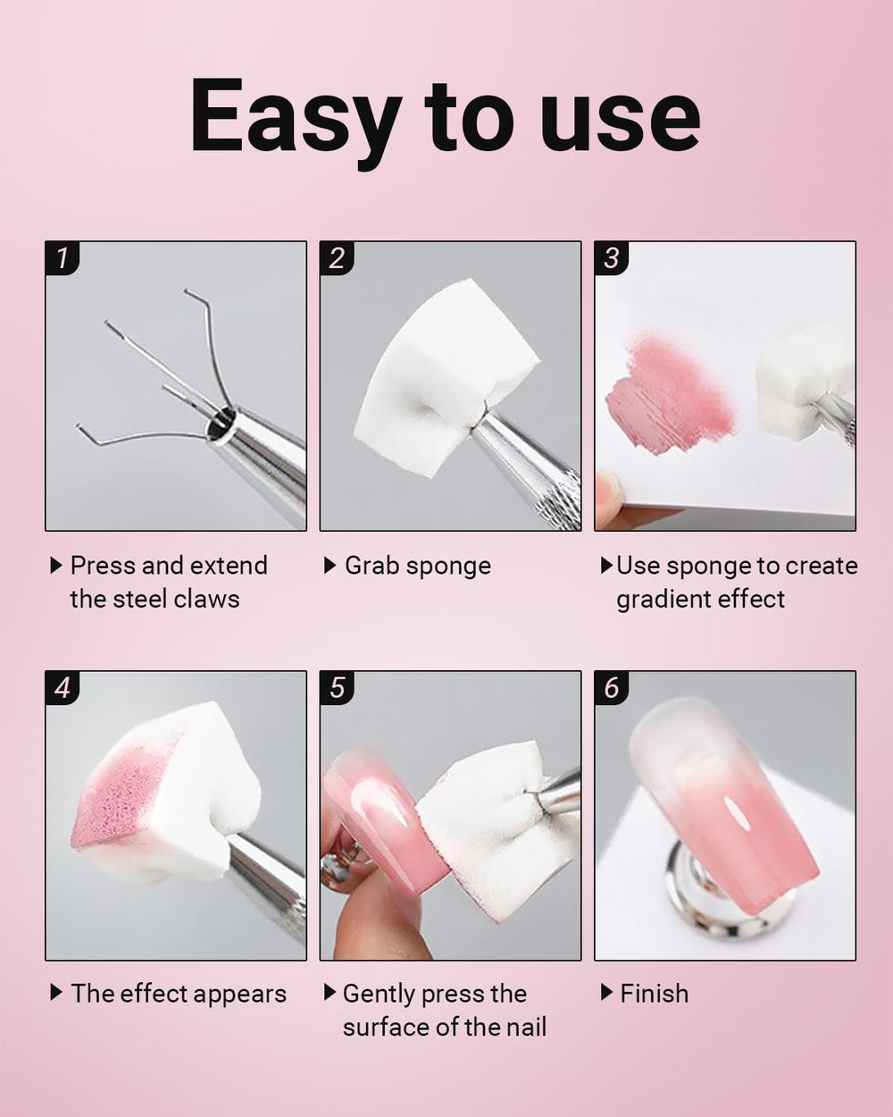 Hasakhi disposable nail sponges shown for quick, mess-free cleanup