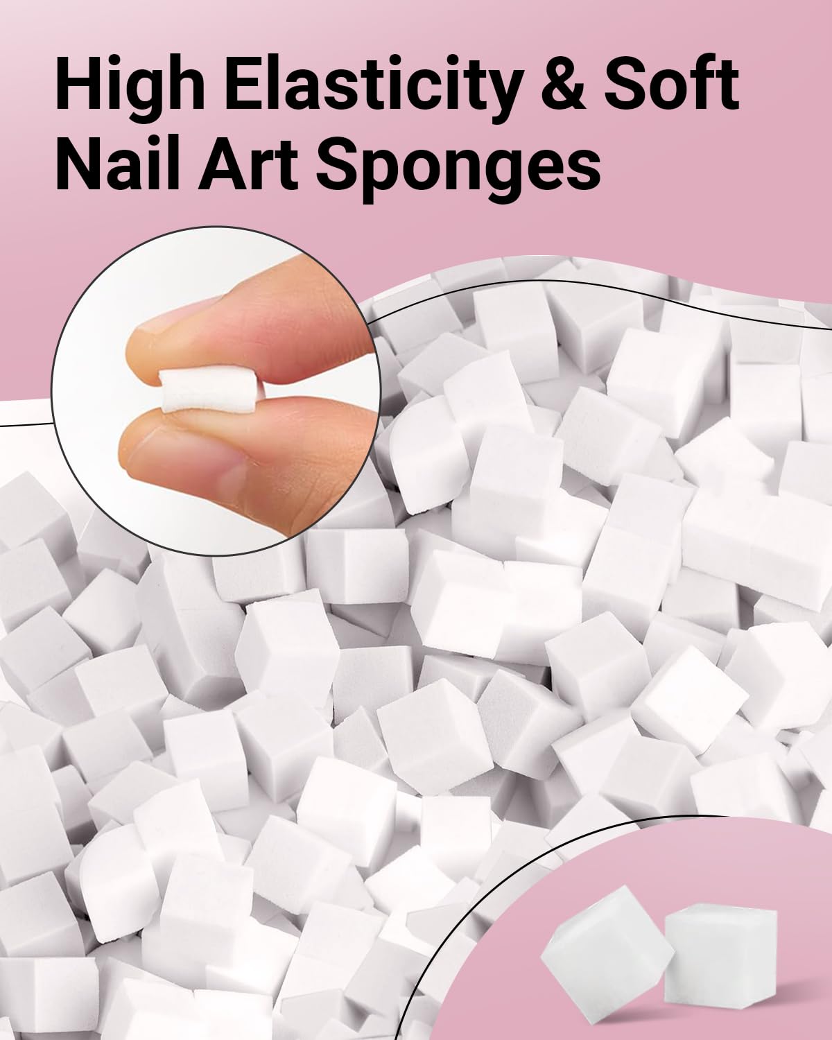 Hasakhi ombre gradient nail sponges in soft material for smooth blending