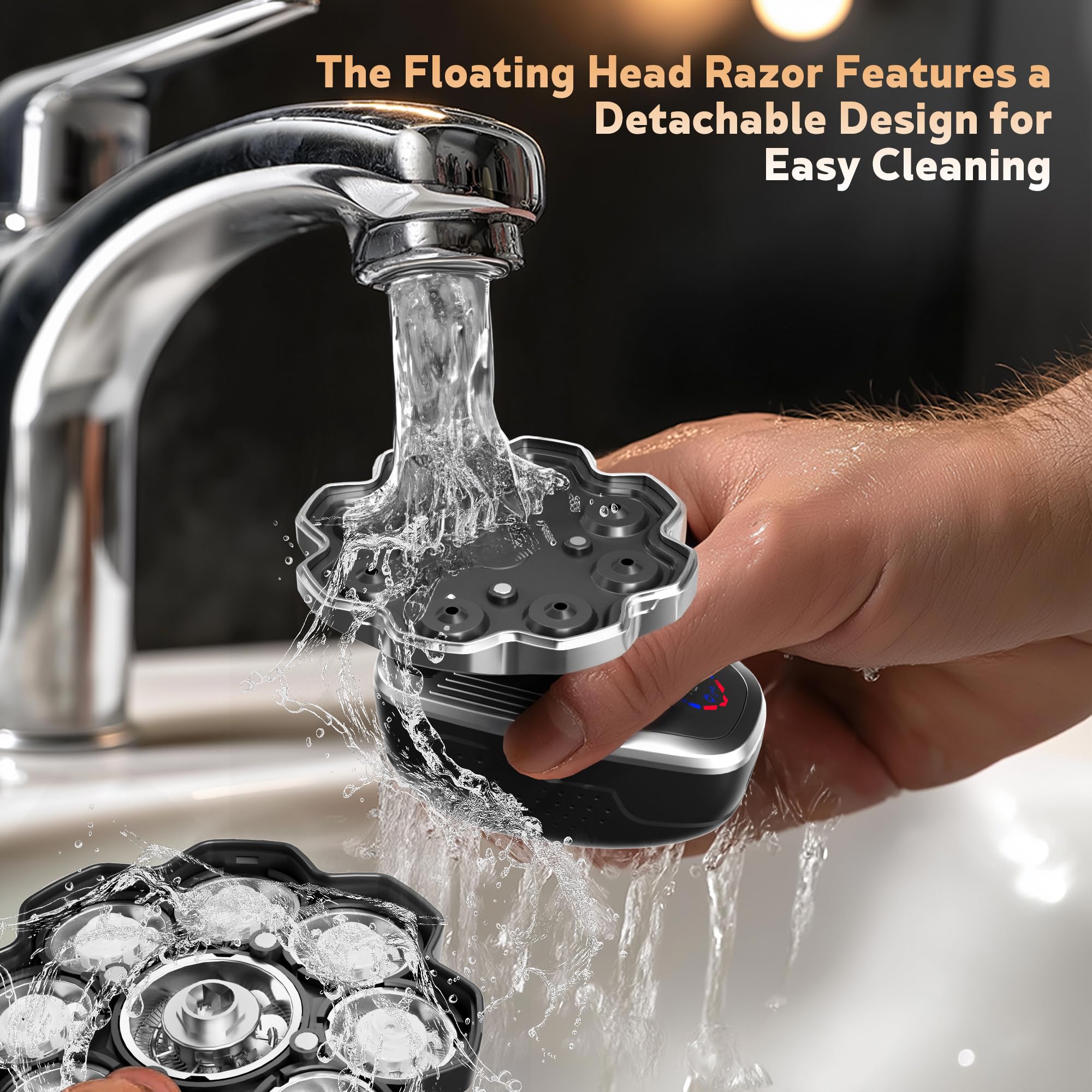 Haslife 5-in-1 grooming kit with attachments for beard trim, nose care, and skincare brushes.