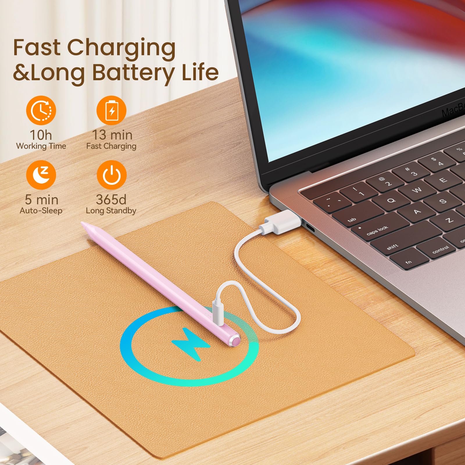 Hastraith Stylus Pen charges in 13 minutes for quick reuse