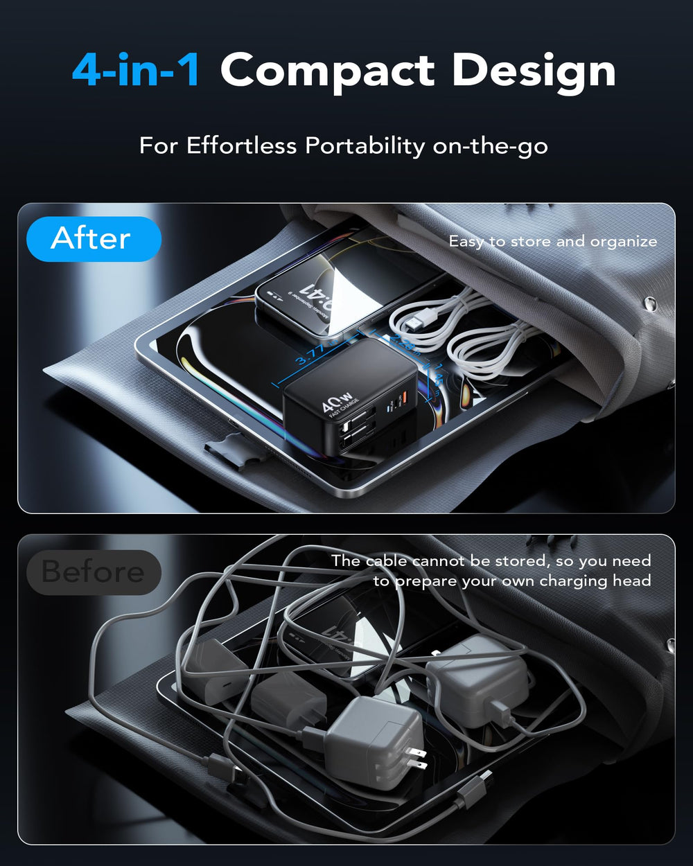 HATALKIN GaN technology with safety protections enables efficient charging.