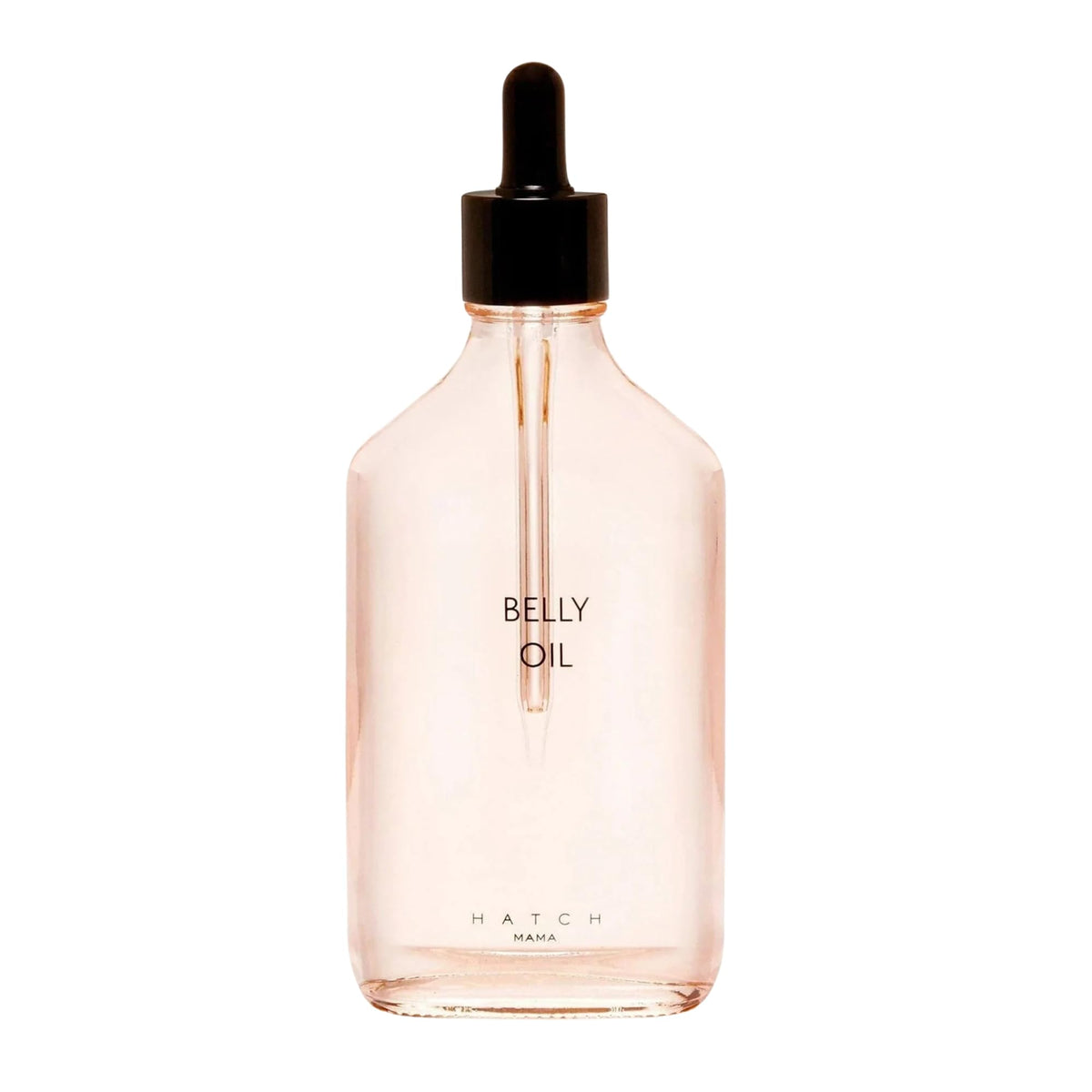 HATCH Belly Oil applied on the belly for hydrating, soothing massage.