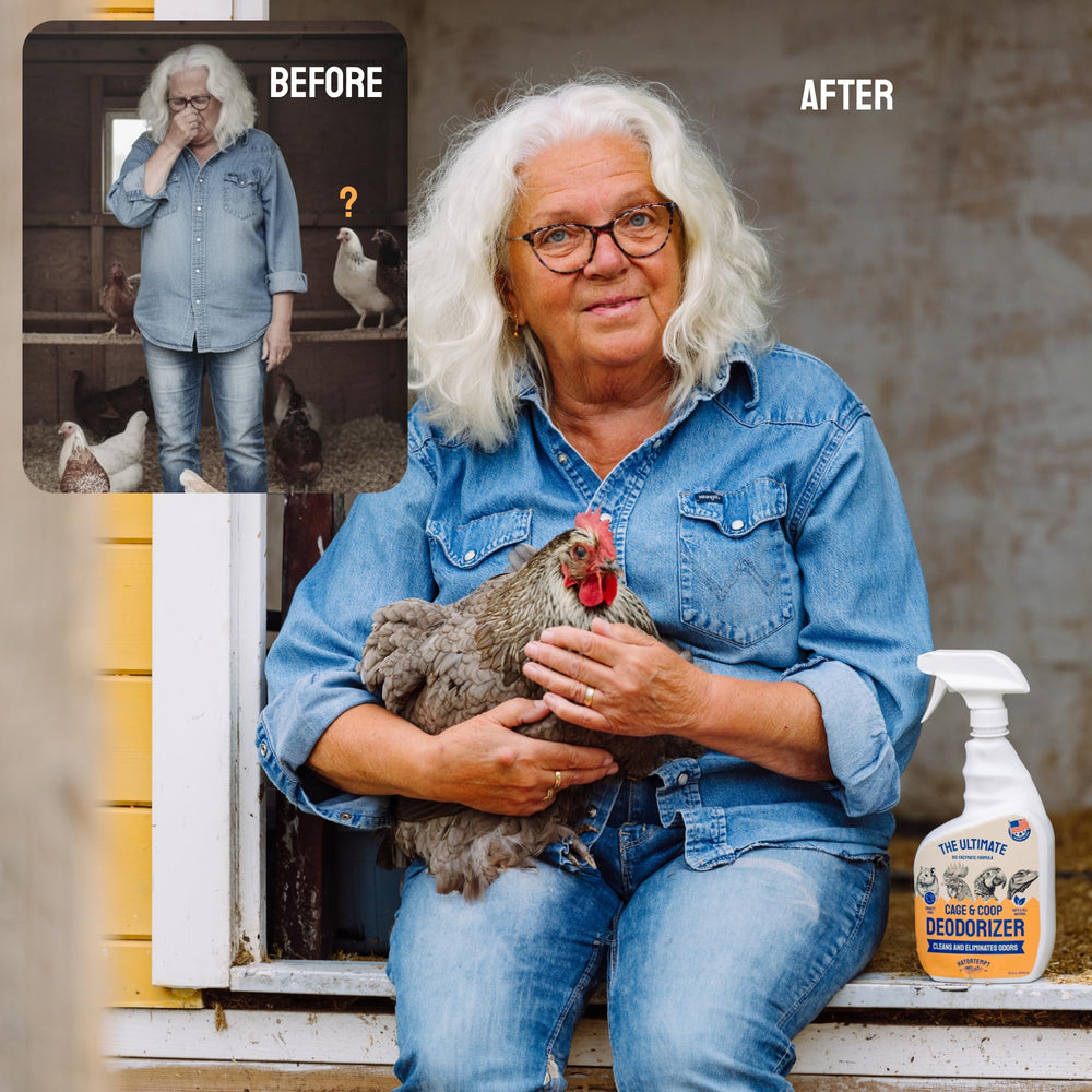 Hatortempt no rinse coop cleaner keeps perches and floors dry.