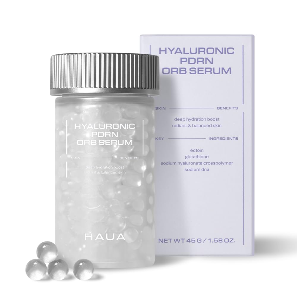 HAUA Hyaluronic PDRN serum beads deliver fresh actives for refreshed complexion.