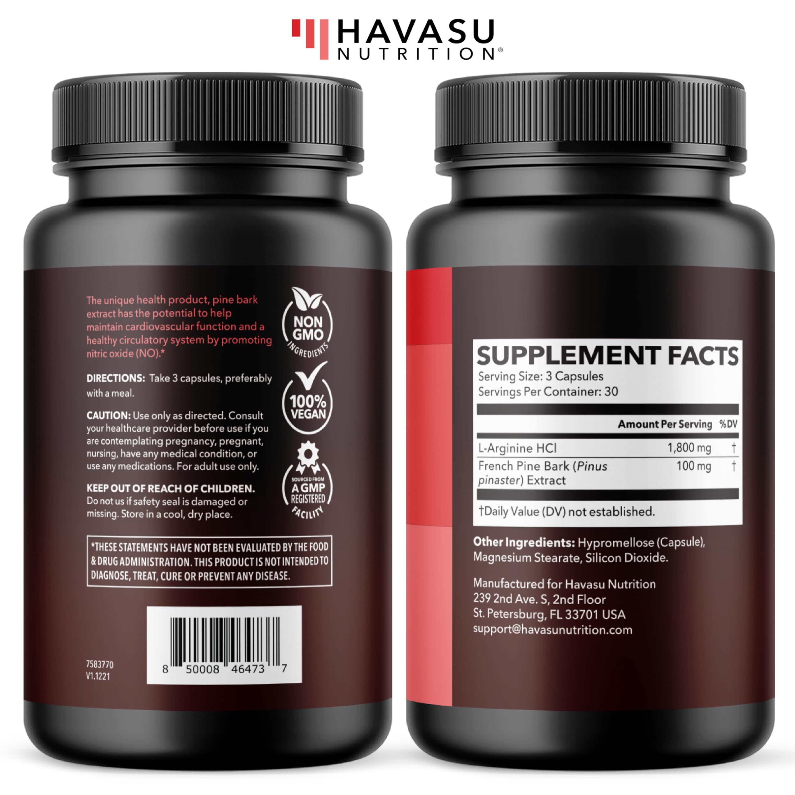 Havasu Nutrition 30-day supply bottle emphasizes ongoing use.