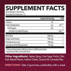Close up HAVASU Nutrition Beet Root Gummies showing berry texture and flavor