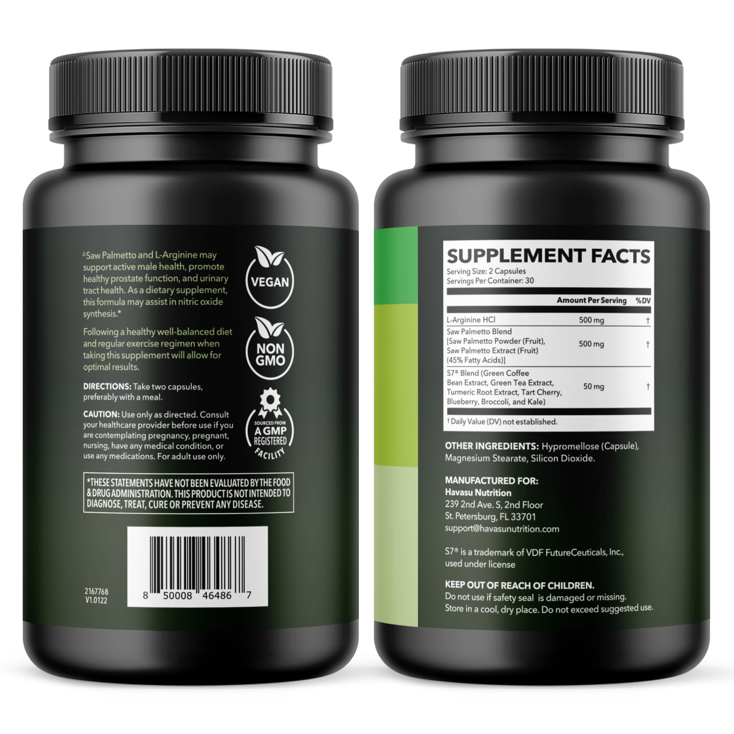 HAVASU NUTRITION bottle 60 count packaging on display