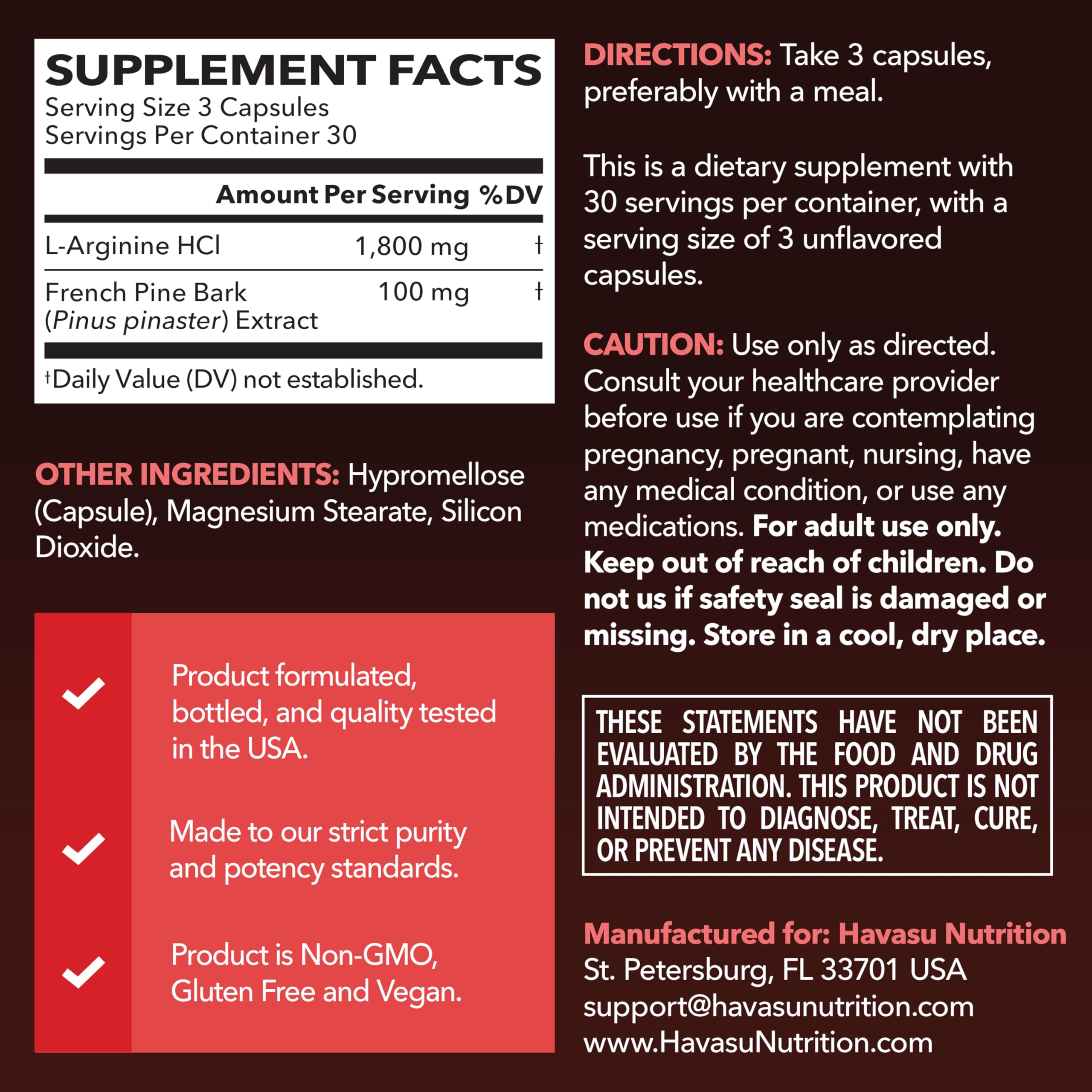 Havasu Nutrition capsules closeup showing vegan non-GMO formula for daily performance.