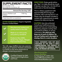 Havasu Nutrition Mullein Drops dropper view suggesting fast-absorbing liquid for easy use.