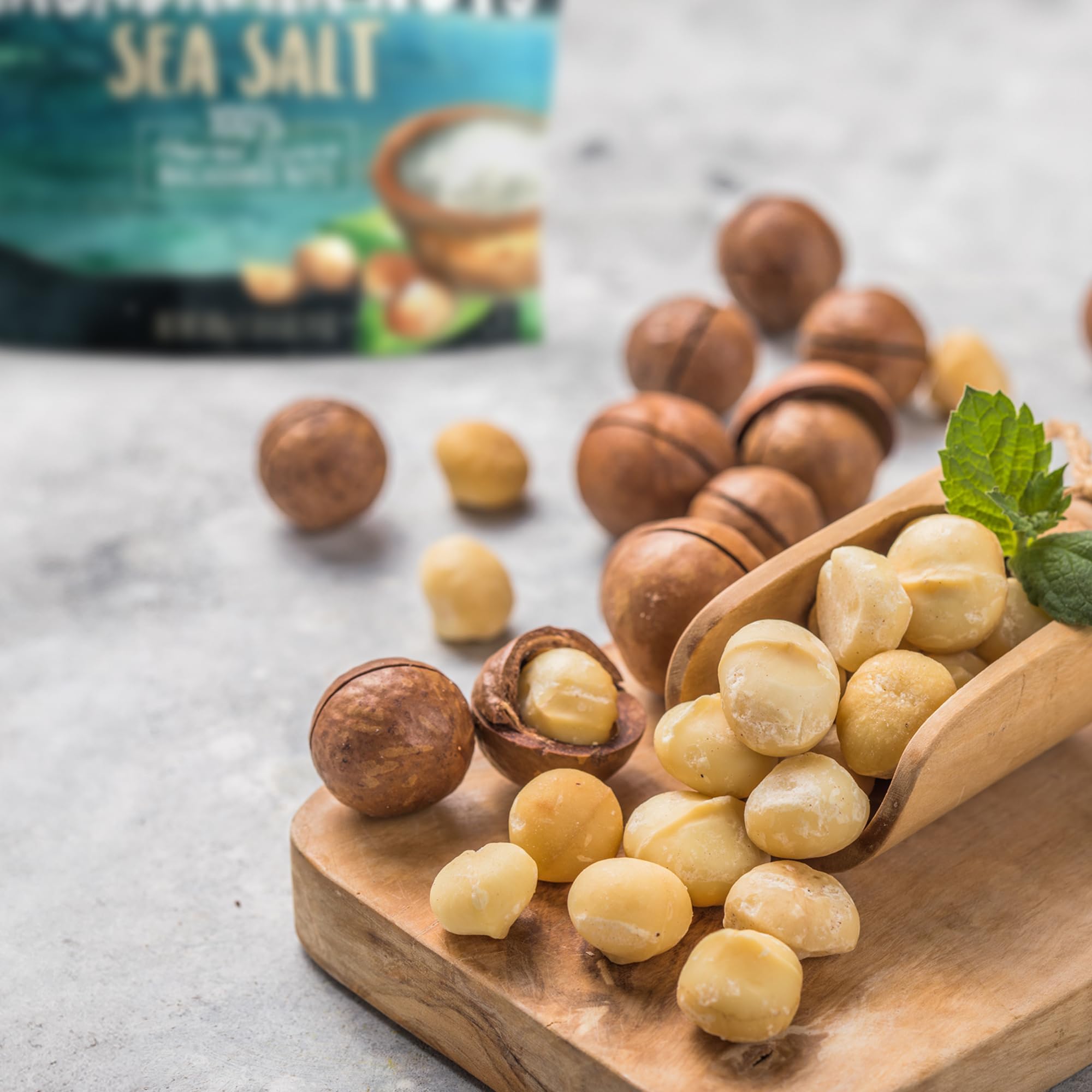 Hawaiian Macadamia Nut Company bulk 24oz resealable bag ready for refill.