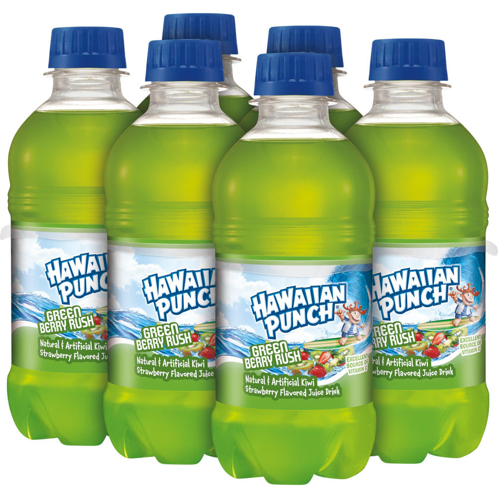 No carbonation icon on Hawaiian Punch Green Berry Rush label