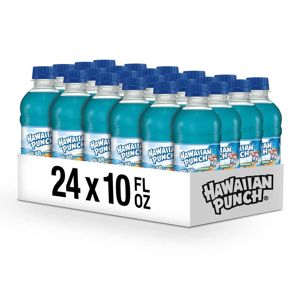 Hawaiian Punch Polar Blast bottle top view highlighting easy grab-and-go packaging