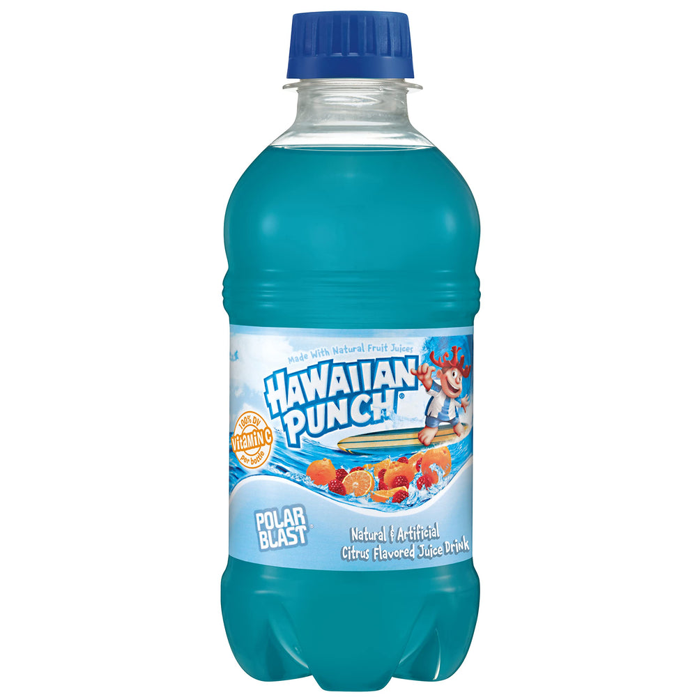 Hawaiian Punch Polar Blast on kitchen counter for quick snack pairing