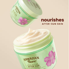 Creamy body butter with shea and avocado oils on the skin