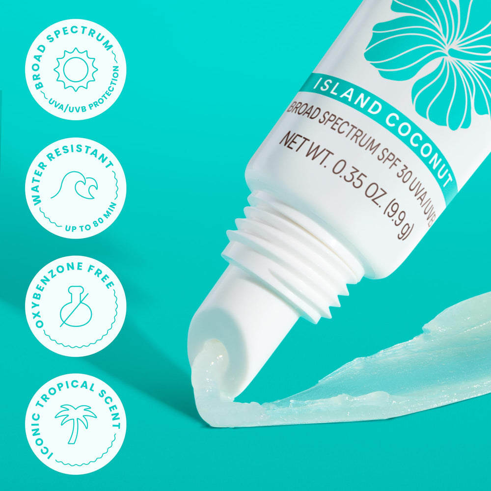 Hawaiian Tropic cruelty-free PETA-certified lip sunscreen for ethical sun care