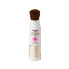 Hawaiian Tropic mineral powder sunscreen brush SPF 30 for on-the-go application.