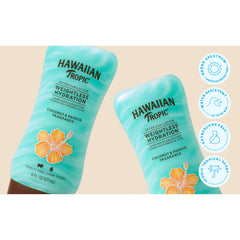 Hawaiian Tropic with shea butter and aloe for nourishing after-sun care.