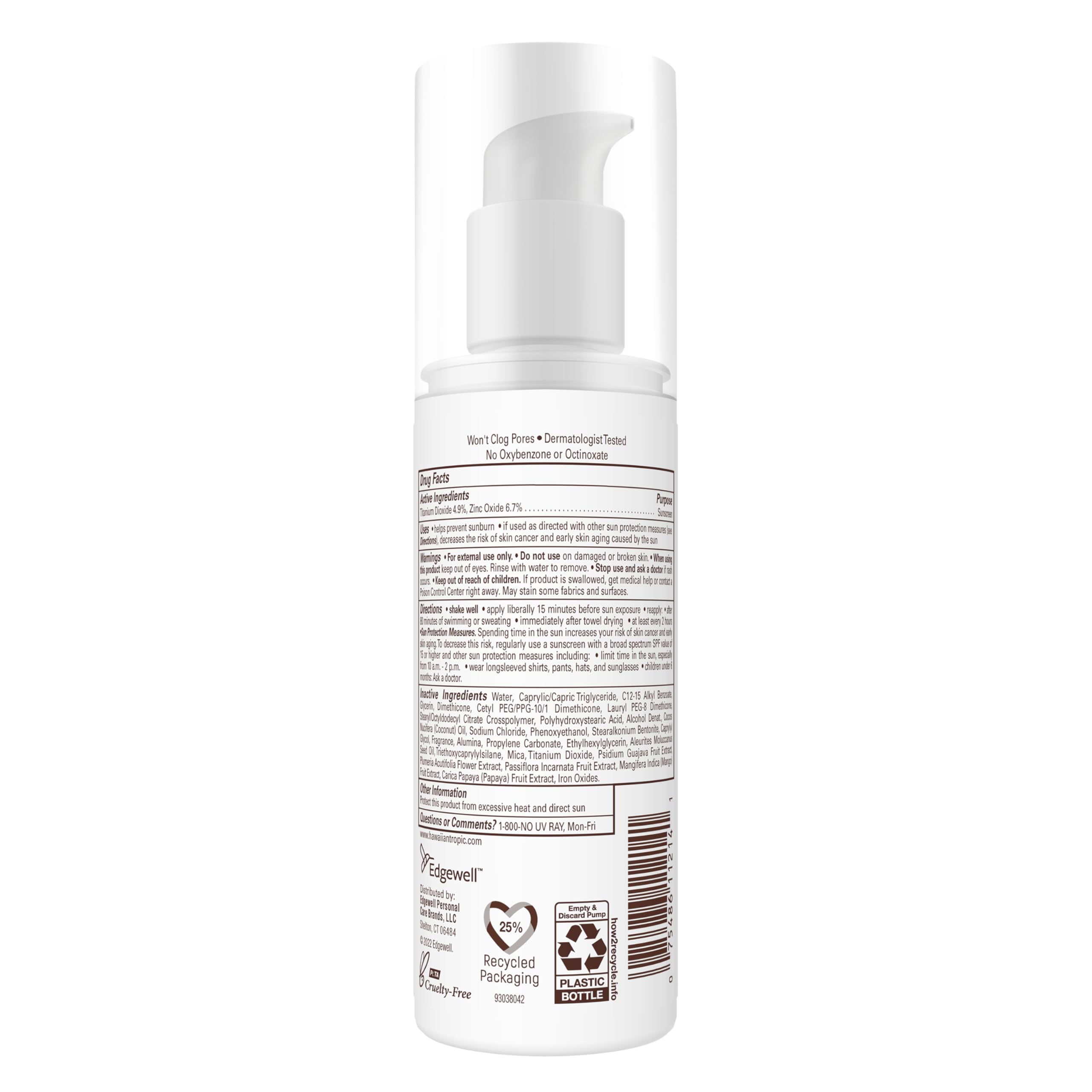 SPF 50 broad-spectrum mineral protection from Hawaiian Tropic.