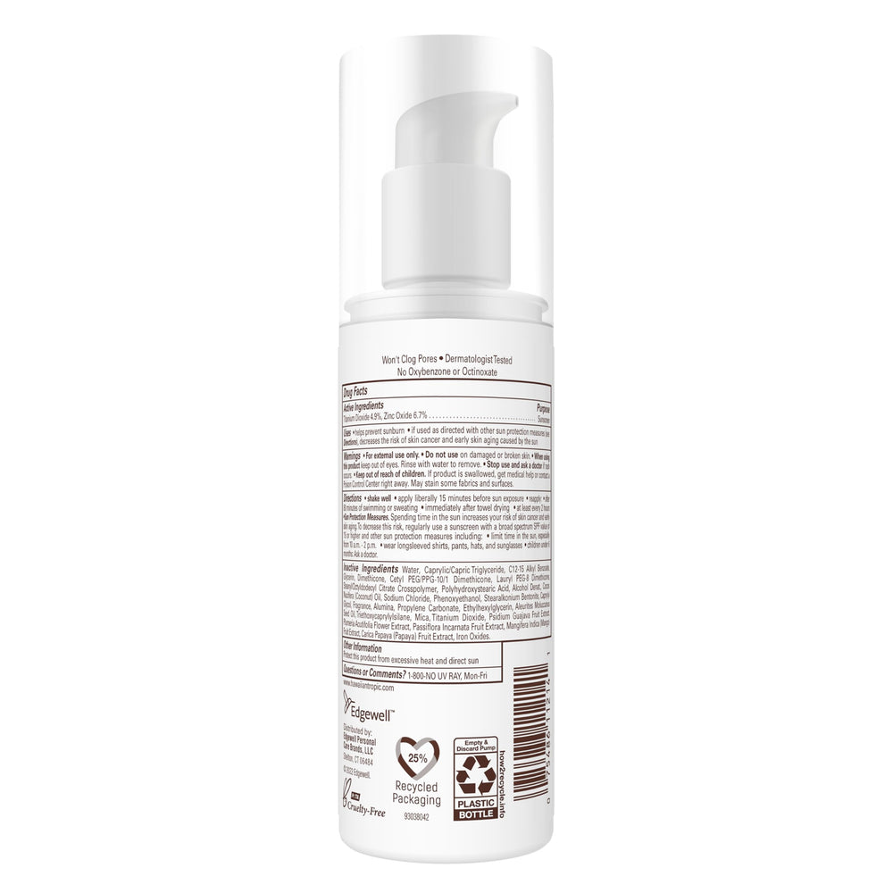 SPF 50 broad-spectrum mineral protection from Hawaiian Tropic.