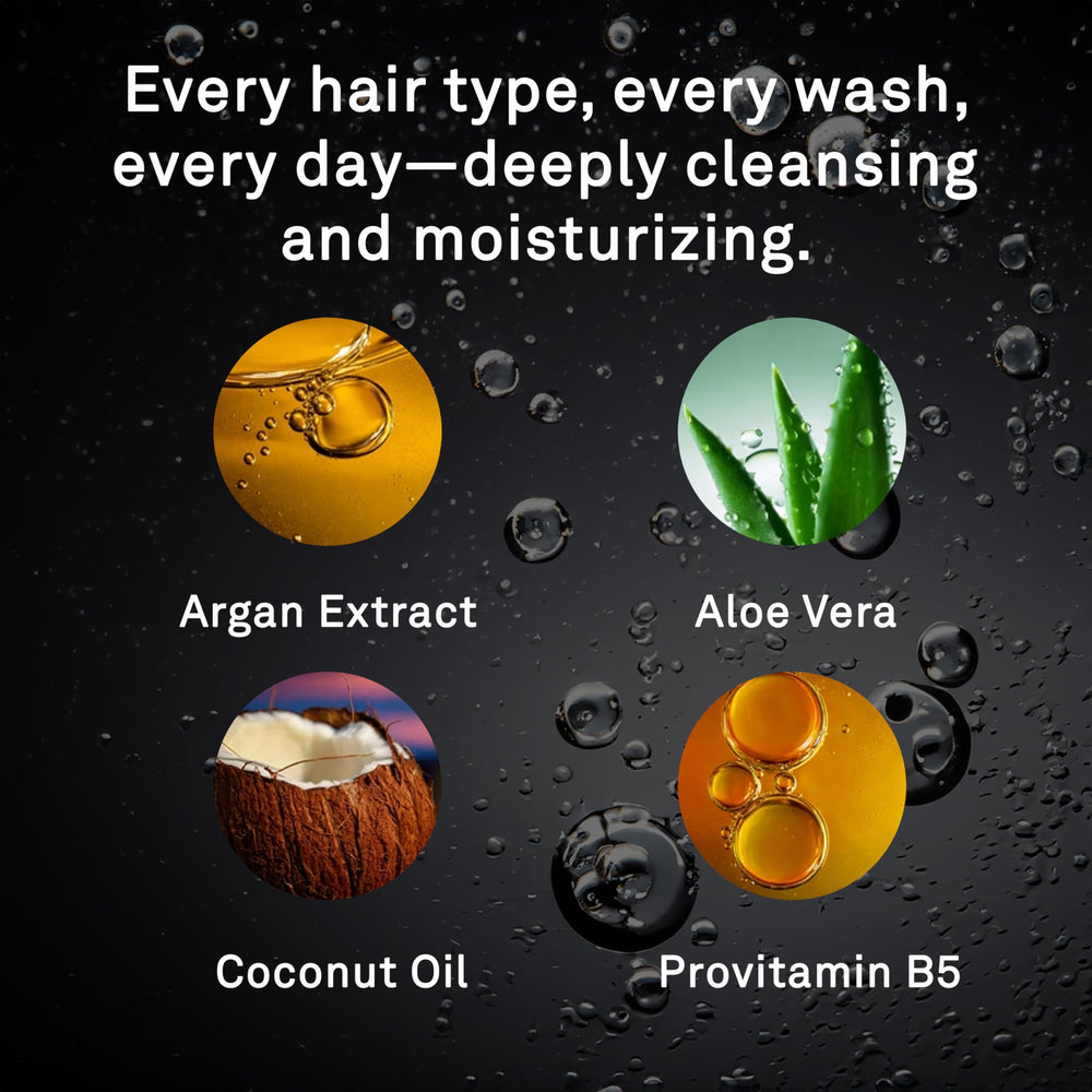 Hawthorne All Day shampoo ingredients visual, vegan and sulfate-free.