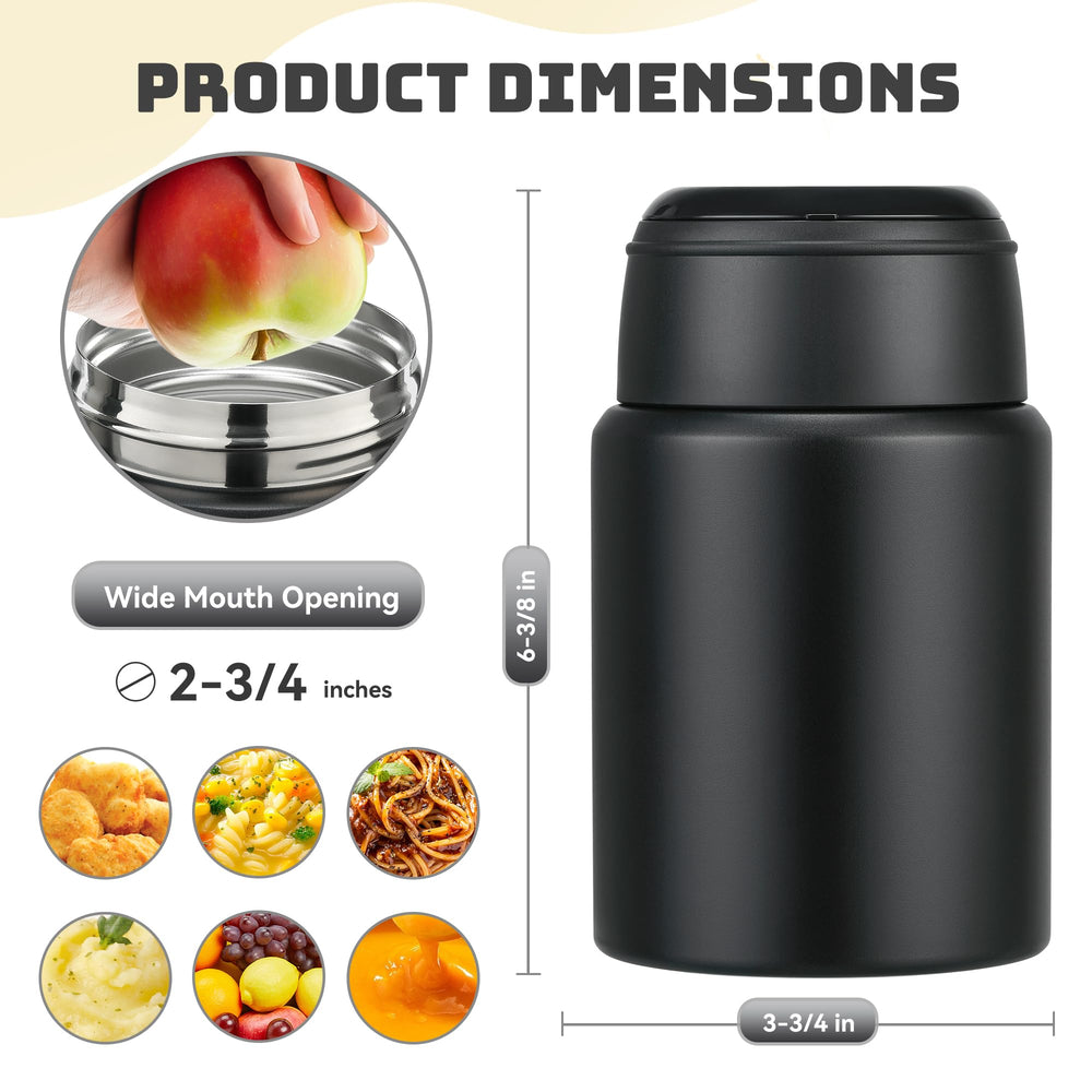 HAWEEK wide-mouth opening with integrated folding spoon for easy filling.