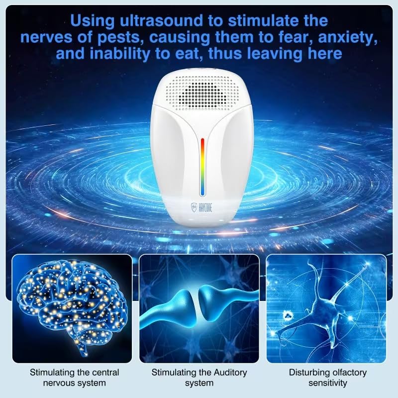 Haycone Upgraded Ultrasonic Repeller 3-mode switch enables flexible pest coverage.