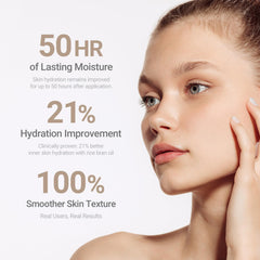 HAYEJIN RiceFila Milk Toner highlights eight hyaluronic acids for hydration.