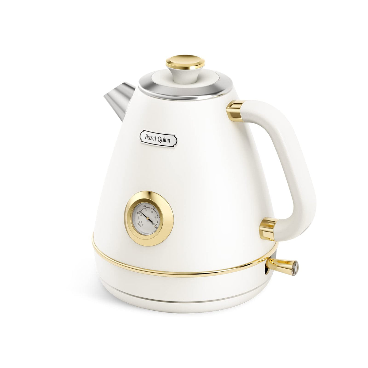 Hazel Quinn retro electric kettle full view, stylish kitchen centerpiece with fast boiling