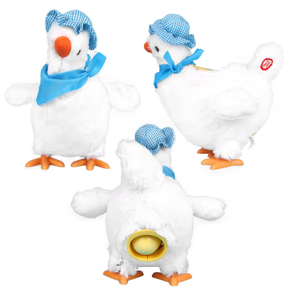 HBBHML plush battery-operated chicken toy is easy to power and use
