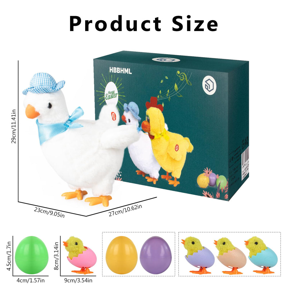 HBBHML plush chicken playset supports family play and joyful moments