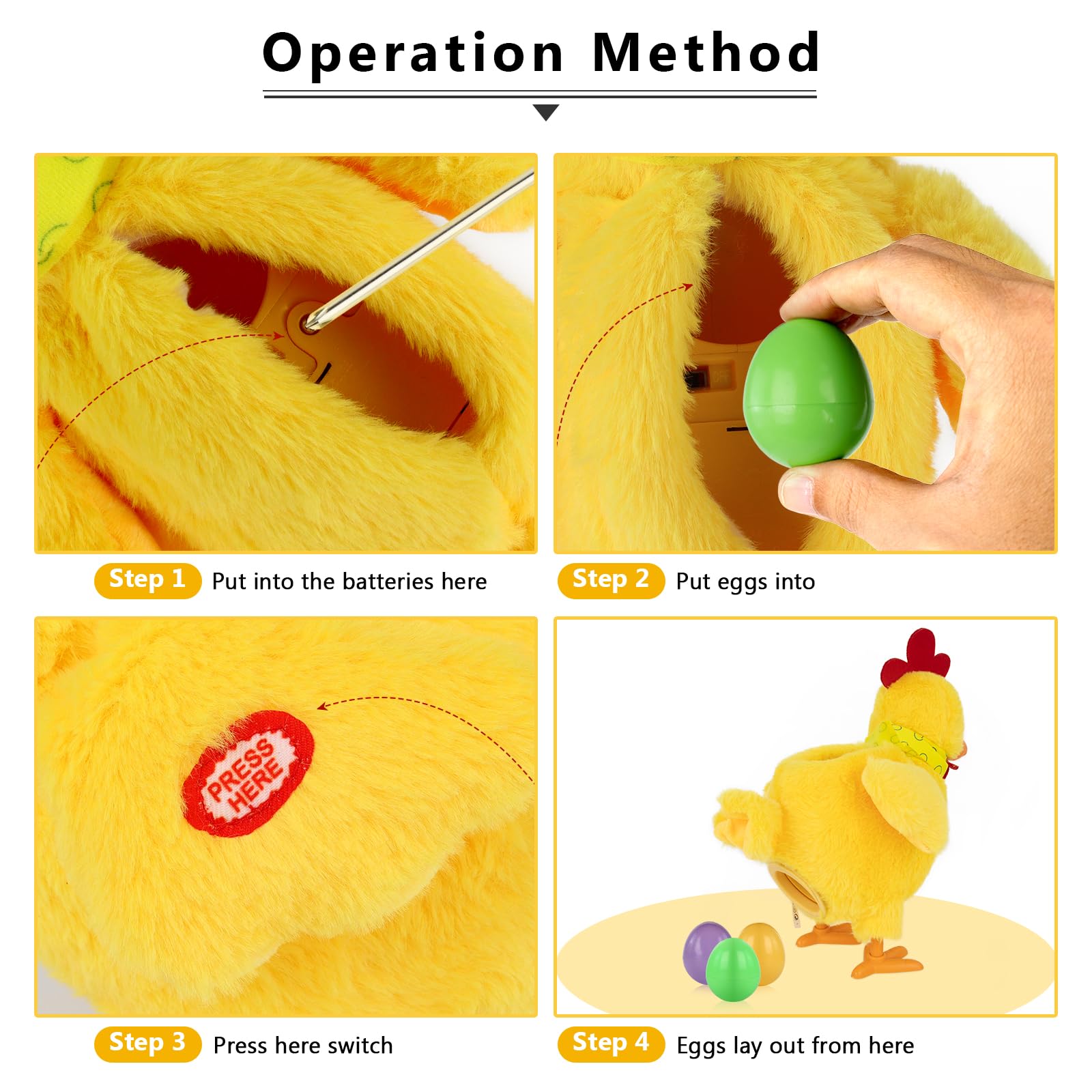 HBBHML wind-up jumping chicks boost interactive pretend play