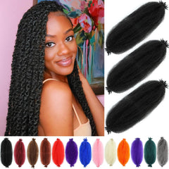 Hbegant Afro Twist 24in front view shows dense fibers for fuller protective styles