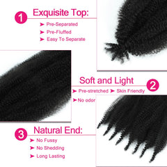 Hbegant 24inch Afro Twist being prepared for installation, lightweight feel