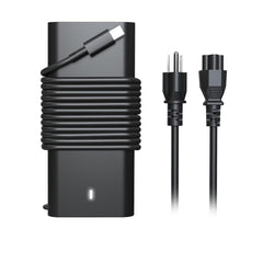 HBONY 65W USB-C charger powering a Dell Latitude setup for reliable daytime use.