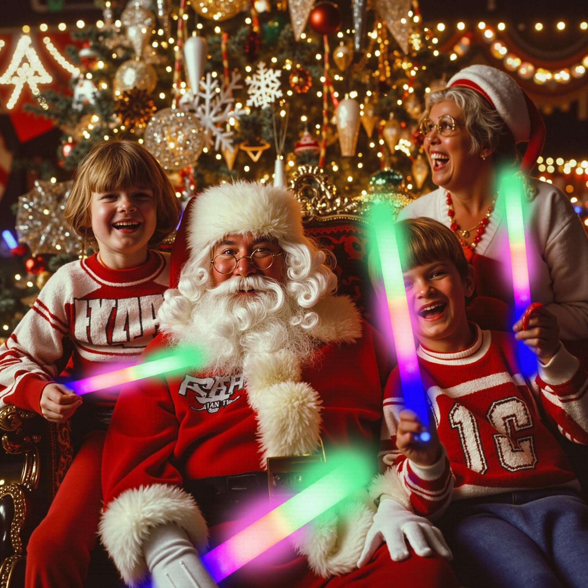 HBYLXTJ SVYIQ foam glow sticks create dark party ambiance for celebrations.