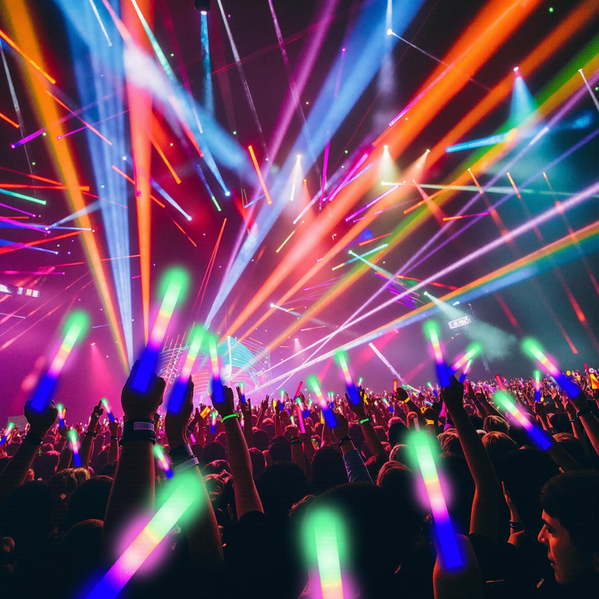 HBYLXTJ SVYIQ glow sticks mode switching for fast, slow, and alternating flashes.