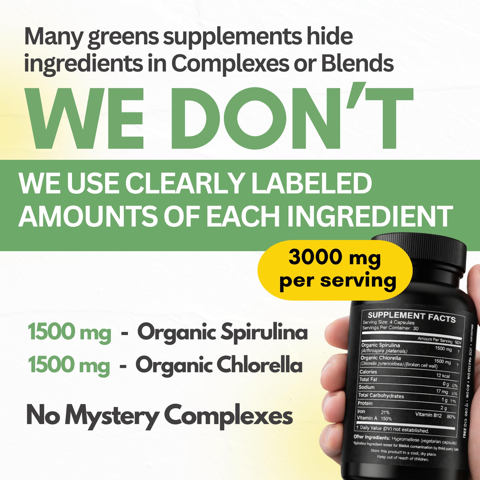 HCL Herbal Code Labs label detail showing product name and ingredients
