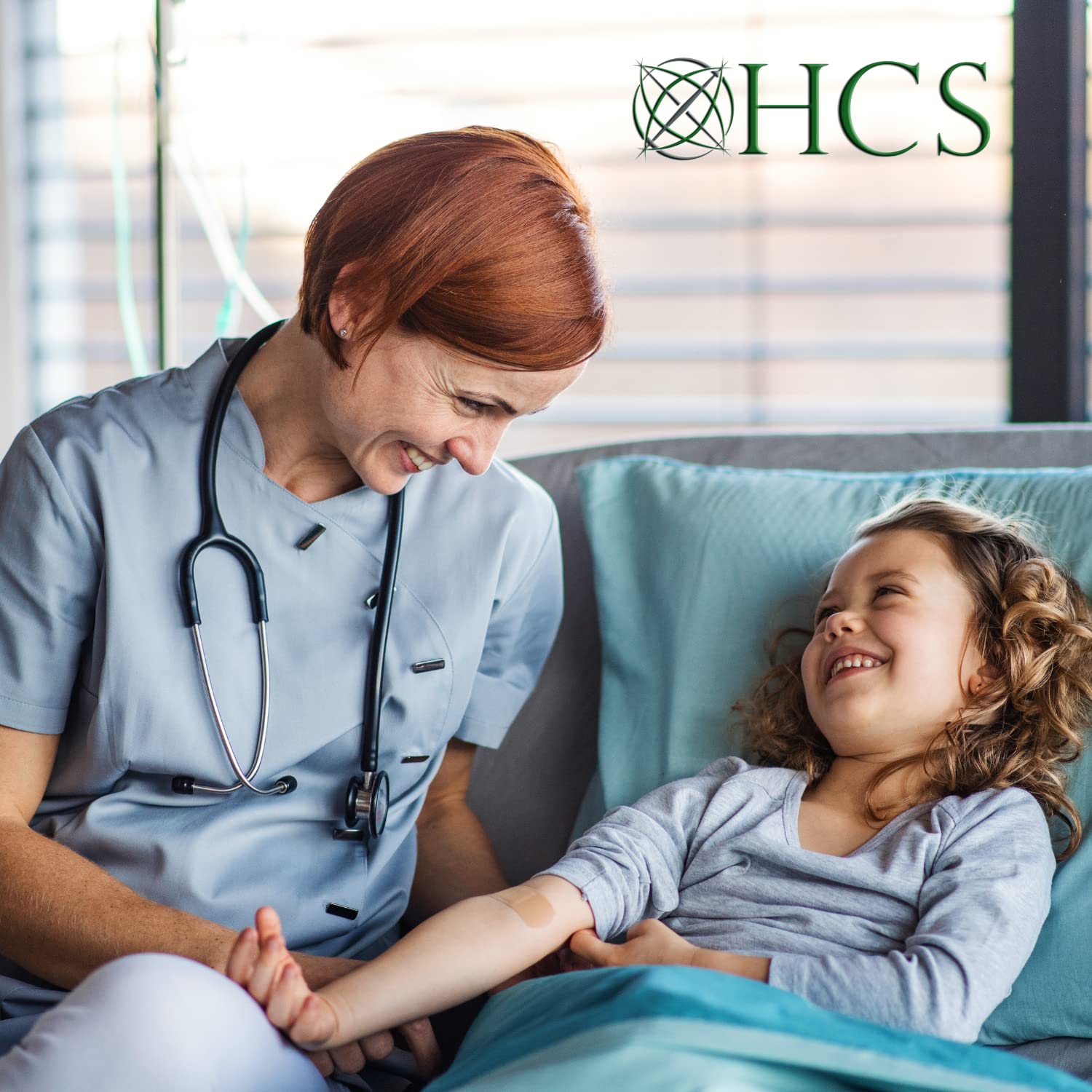 HCS blue stethoscope non-latex tubing enhances comfort and allergy-friendly use.