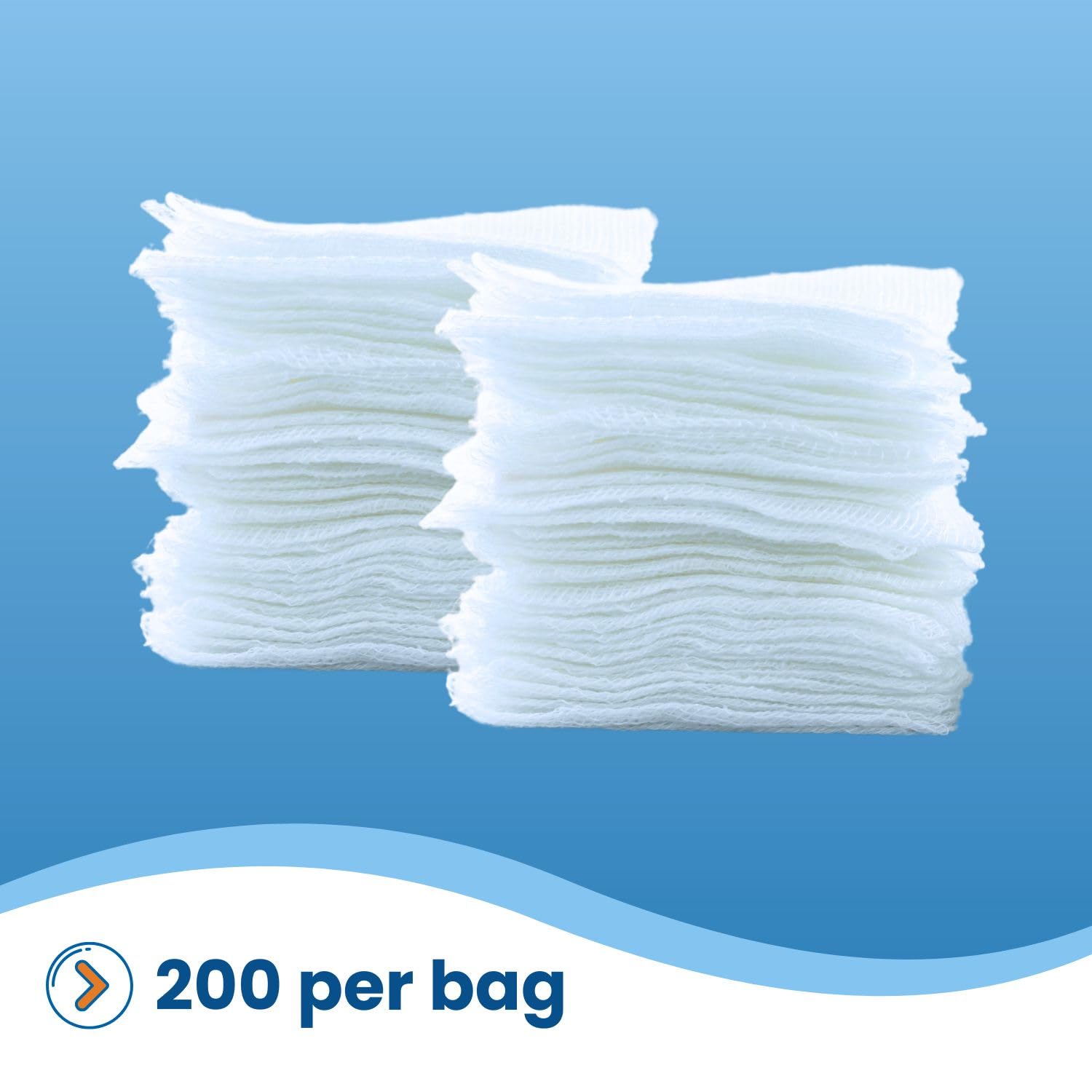 HCS Woven Gauze Sponges 2x2 ideal for clinical settings and care tasks.