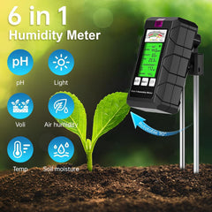 HCZMOPTP soil tester backlit display enables easy reading in bright sun or shade.