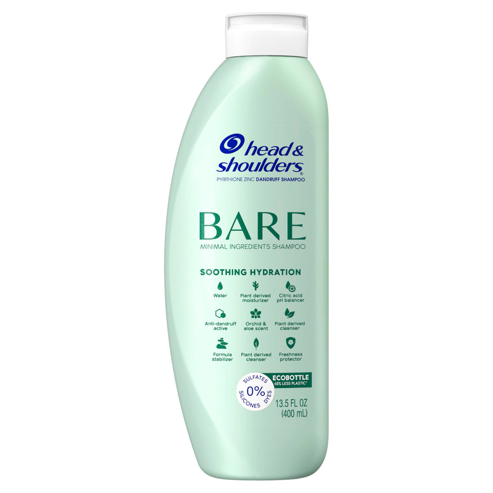 Head & Shoulders Bare dandruff protection image communicates reliable shield against flakes.