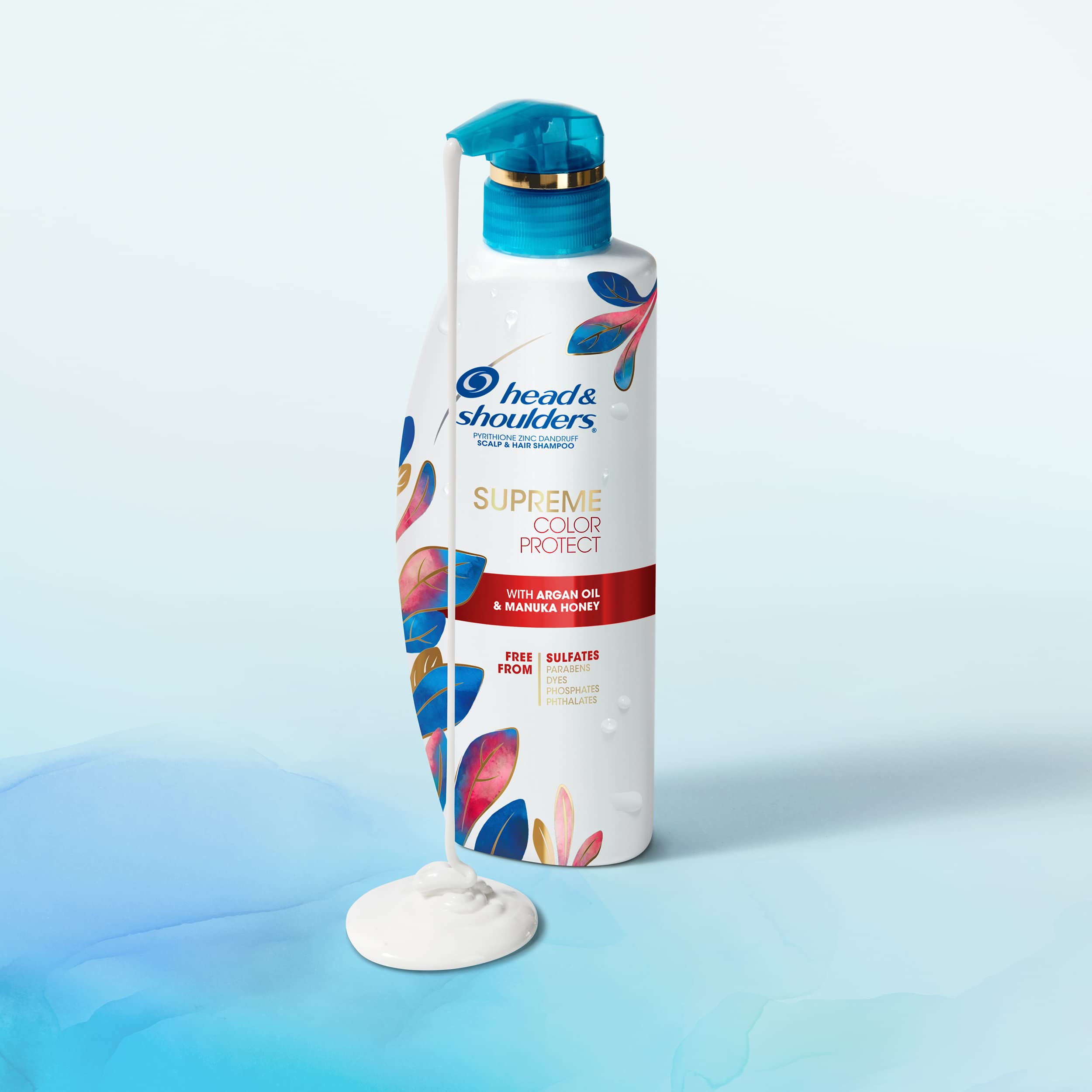 Head & Shoulders after use on colored hair showing enhanced shine and reduced flaking