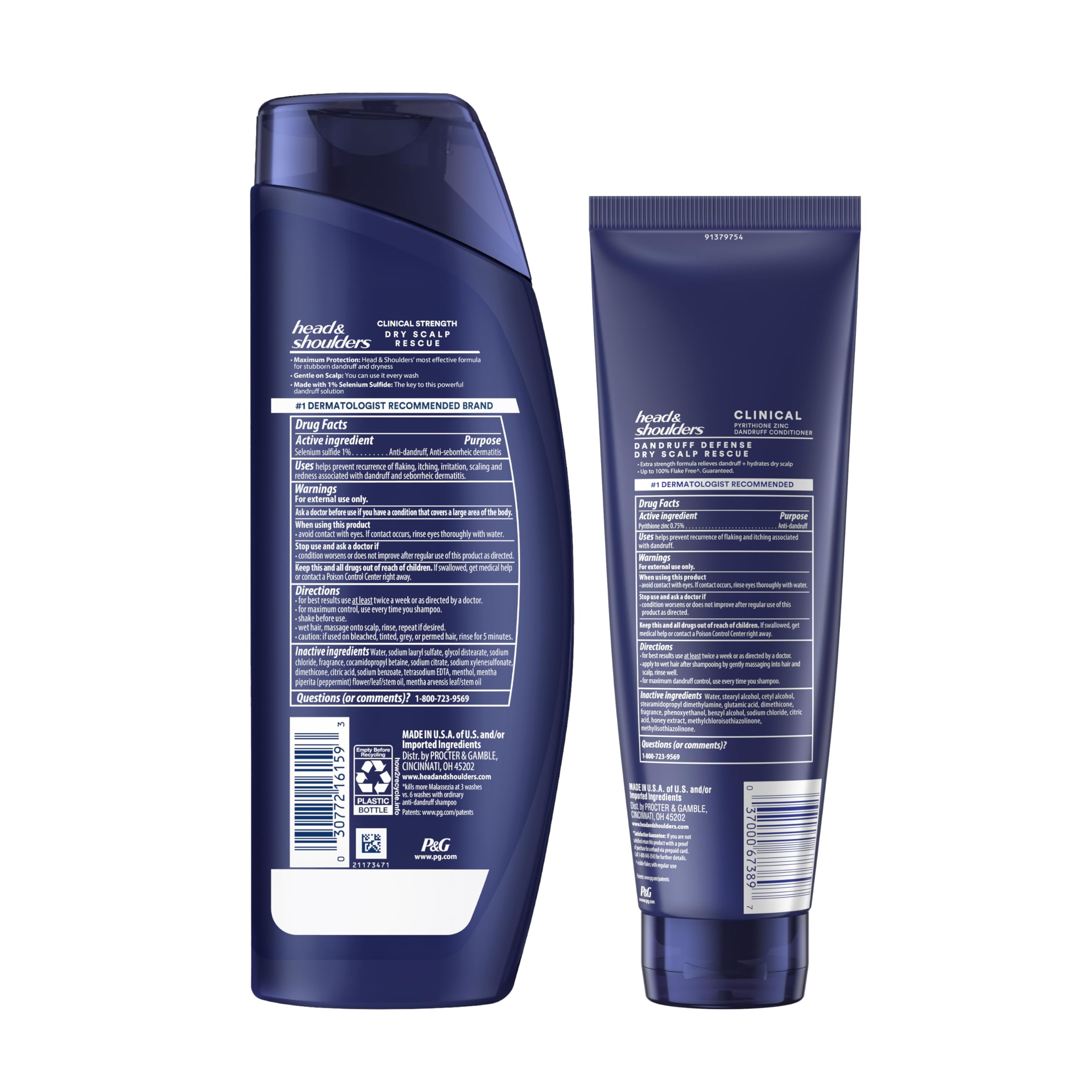 Head & Shoulders shampoo and conditioner set shot showcasing complete care