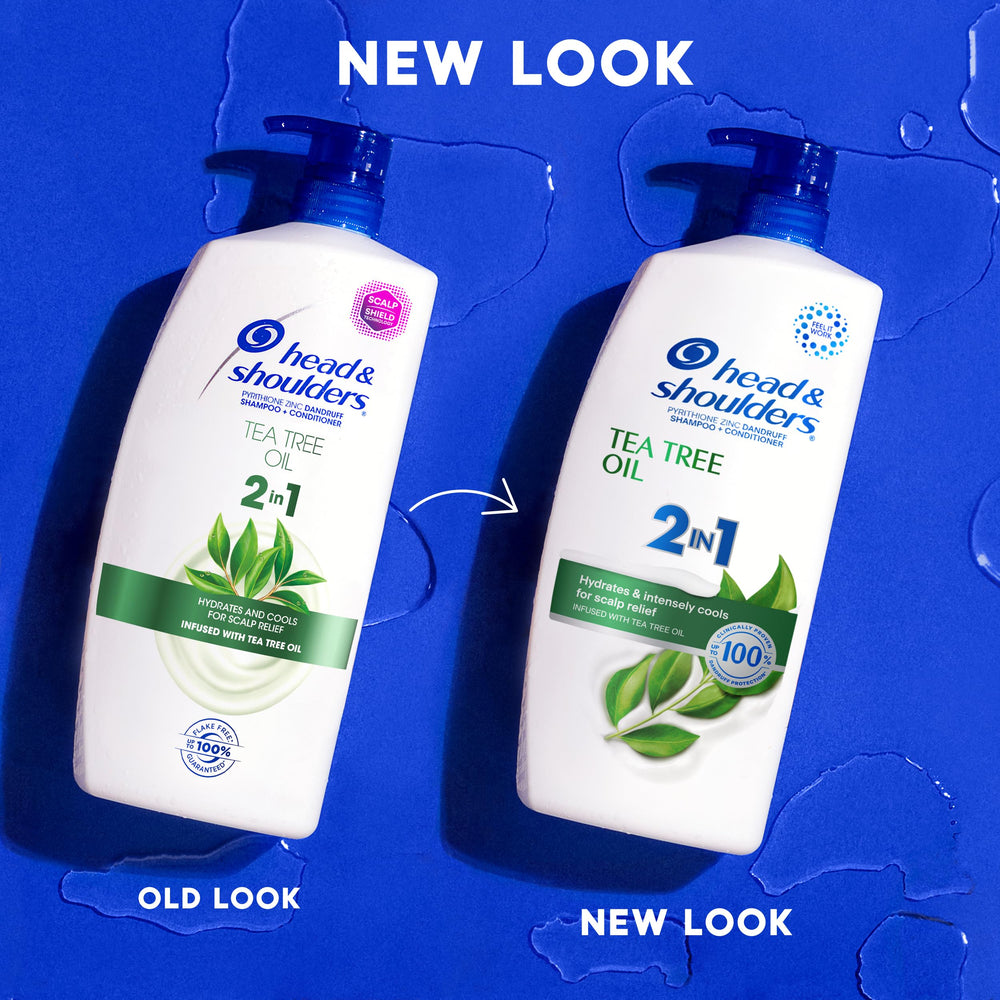 Head & Shoulders tea tree conditioner bottle for smoother, hydrated hair