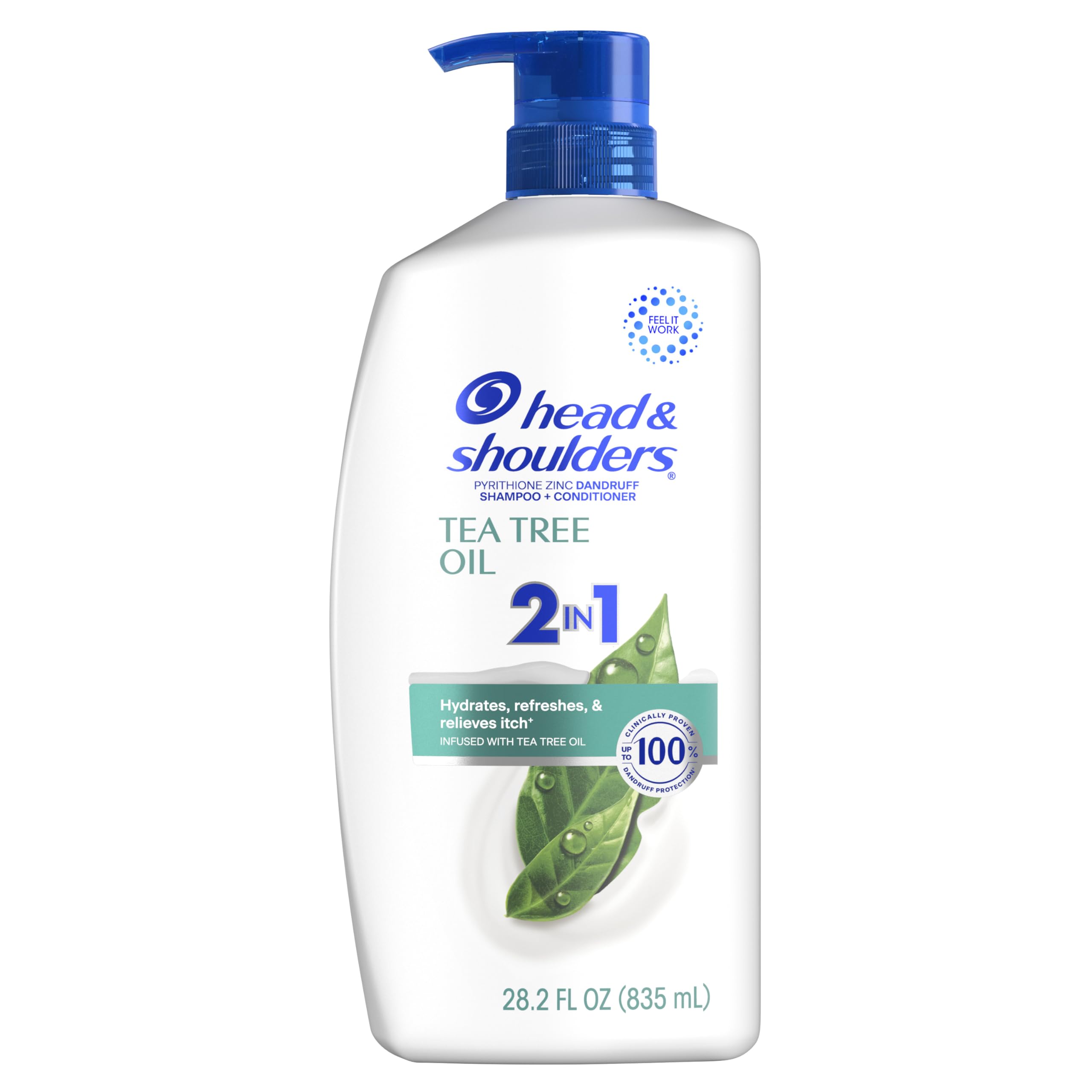 Head & Shoulders Tea Tree 2-in-1 bottle close-up highlighting label and aroma