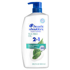 Head & Shoulders Tea Tree 2-in-1 bottle close-up highlighting label and aroma