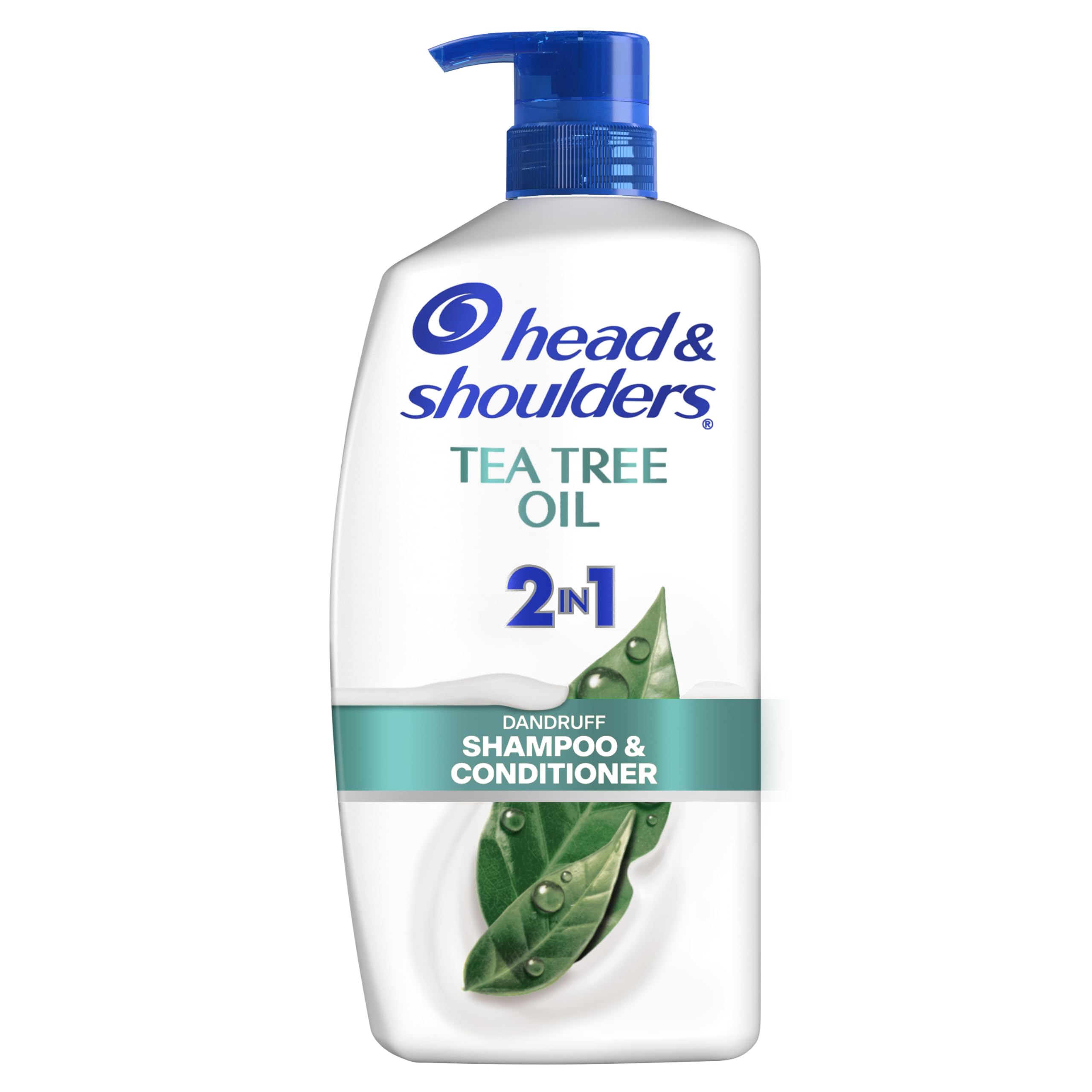Head & Shoulders Tea Tree 2-in-1 bottle on shelf for scalp relief