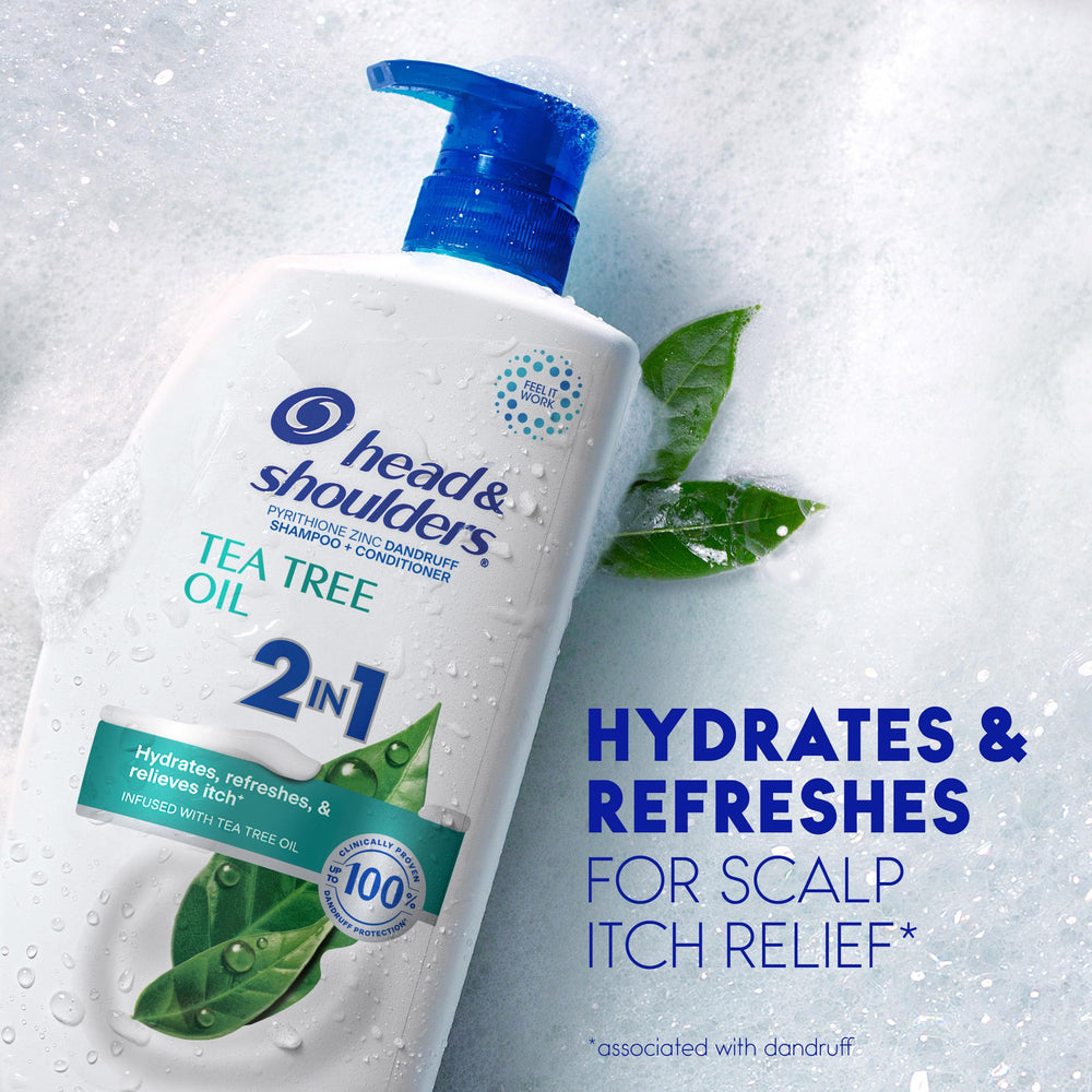Head & Shoulders Tea Tree 2-in-1 applied to scalp for soothing relief