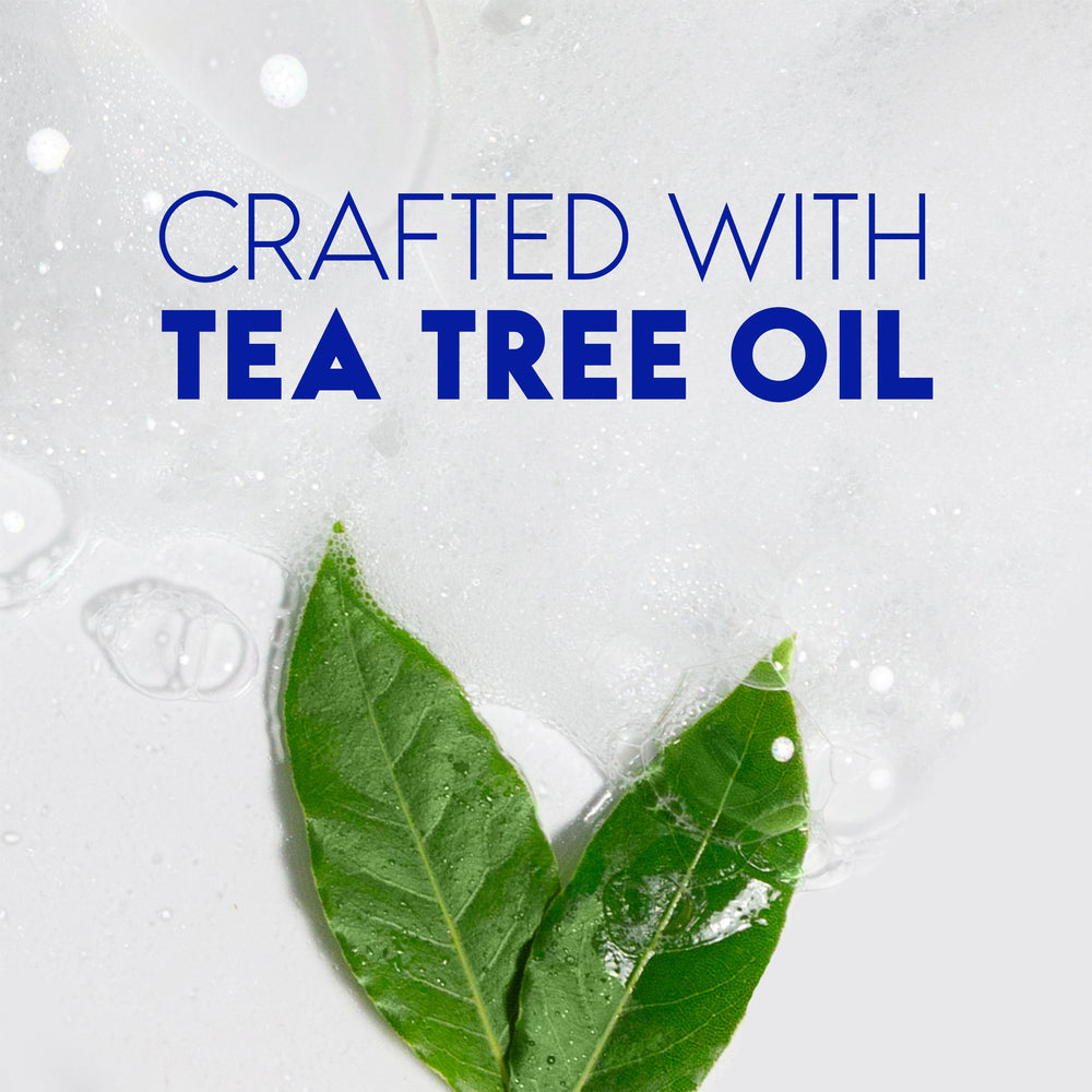 Close-up ofHead & Shoulders tea tree shampoo lather shows cooling sensation
